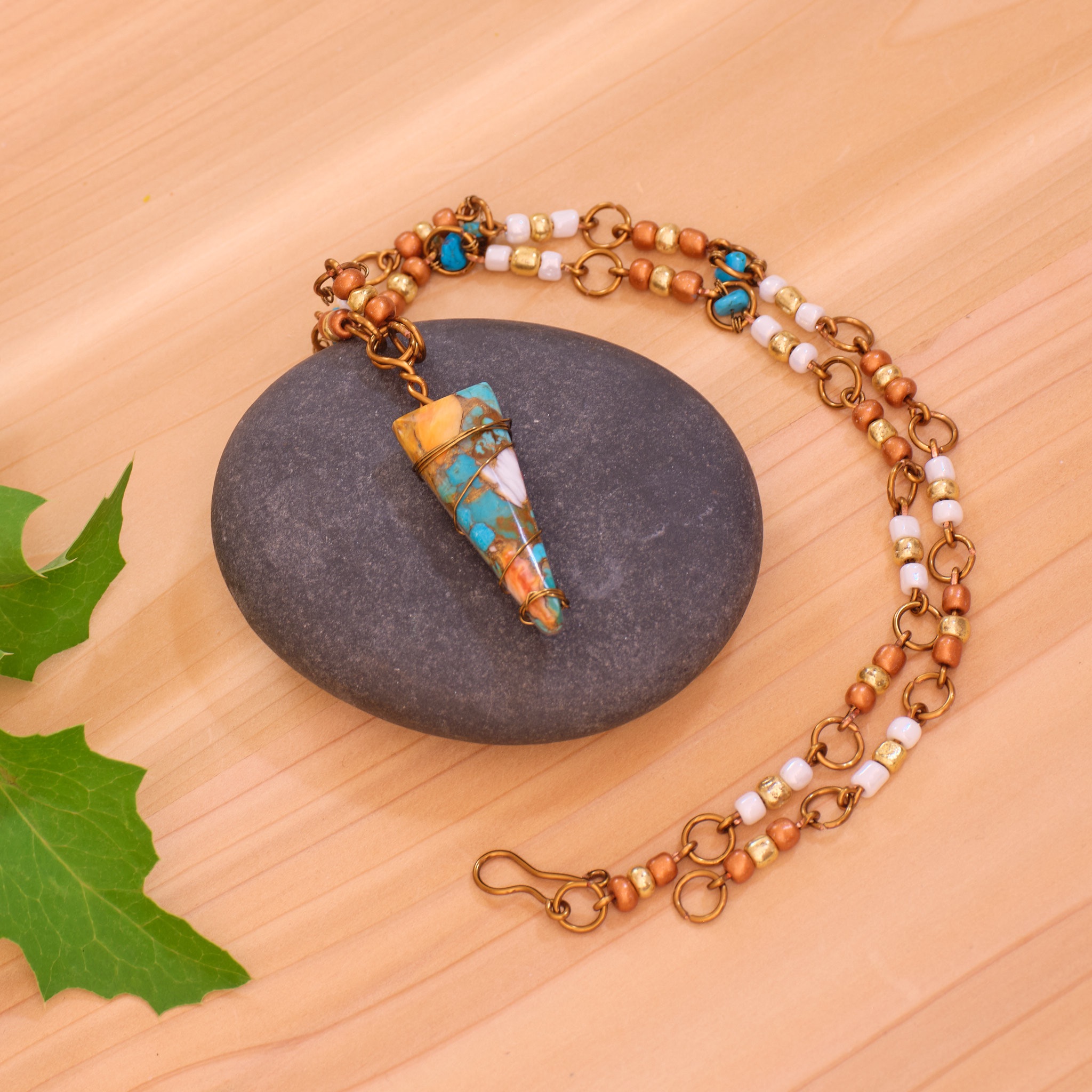 Mojave Turquoise Spike Necklace