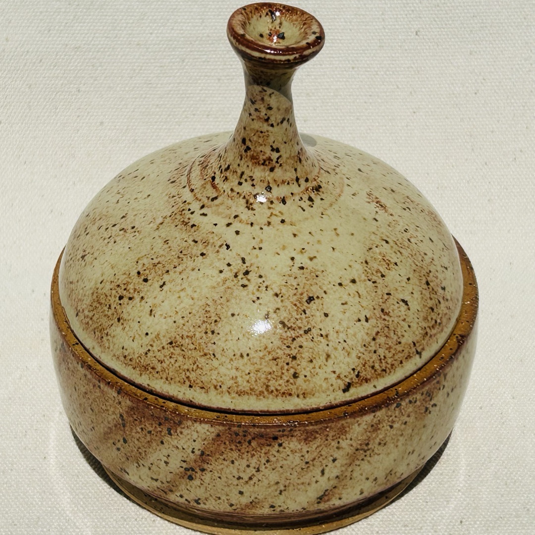 Thrown lidded ring/sugar dish #5